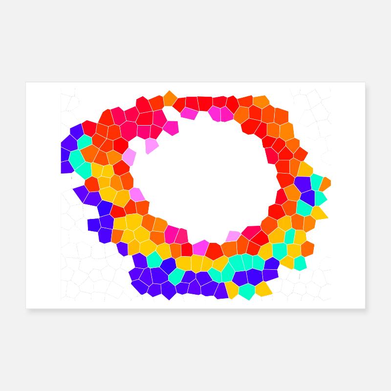Voronoi Mosaic Orbit Poster 12" x 8" (30x20 cm)