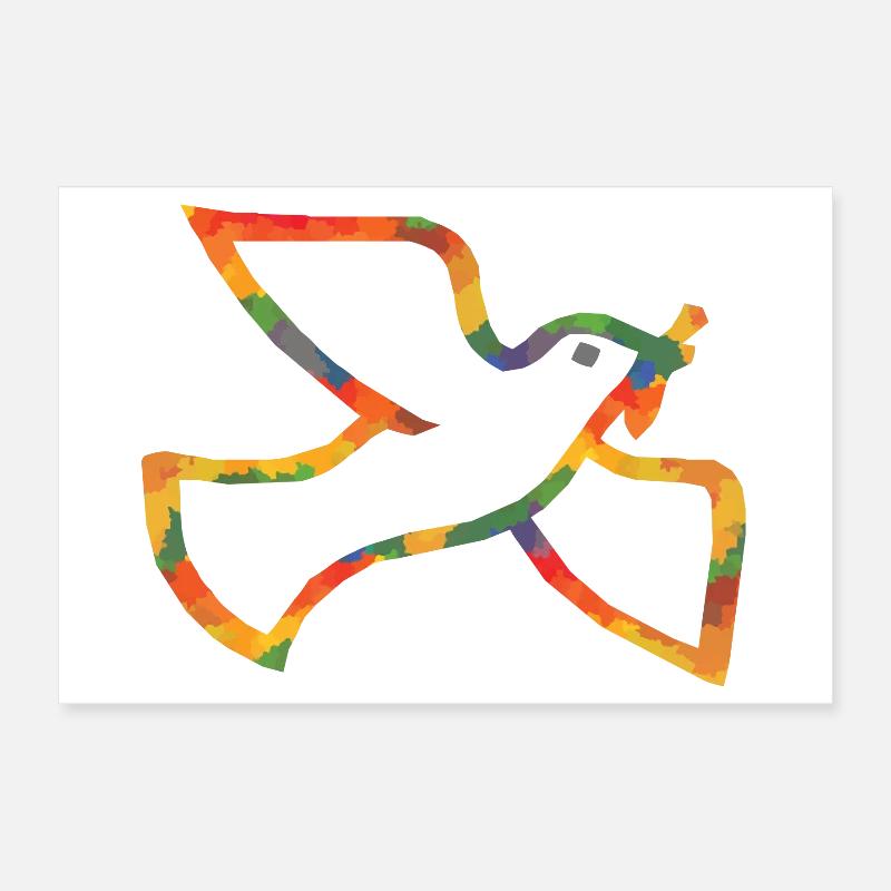 Couleur de Colombe de la paix Poster 30 x 20 cm