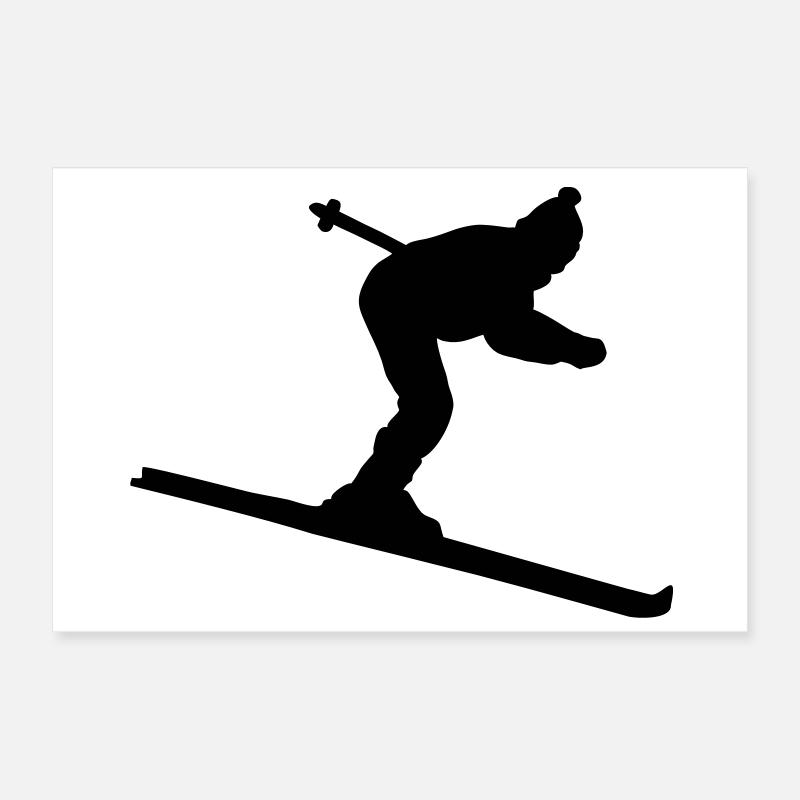 Skier down Poster 12" x 8" (30x20 cm)