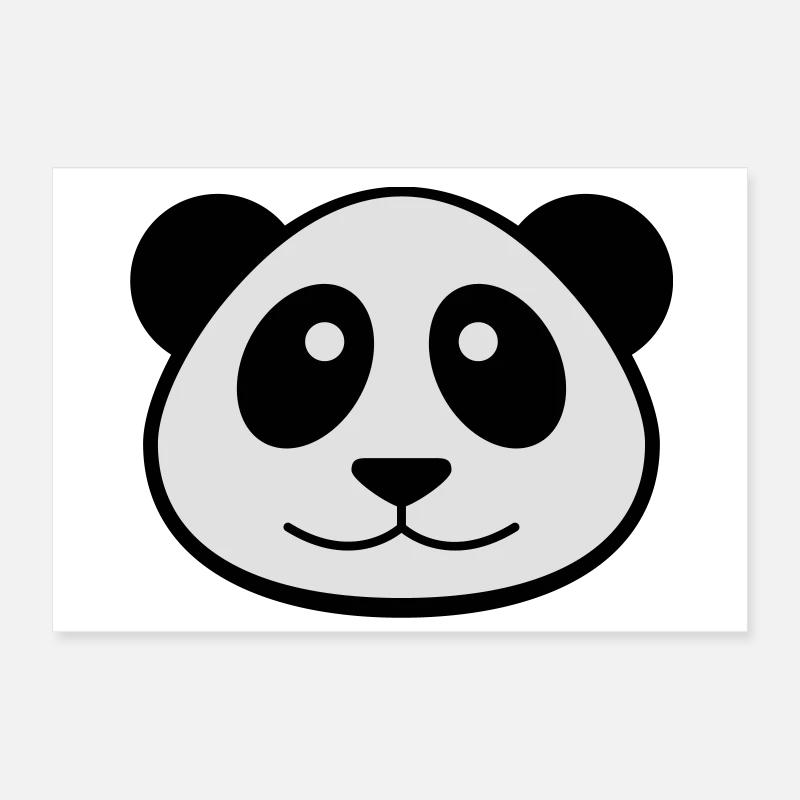 Visage de panda Poster 30 x 20 cm