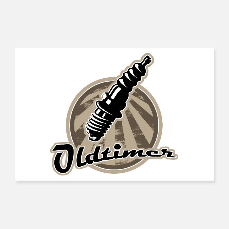 Oldtimer Zuendkerze Retro Poster 30x20 cm