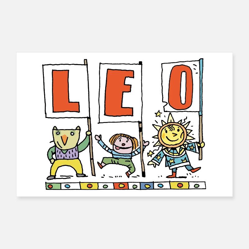 Art de bannière Leo Kids Poster 30 x 20 cm