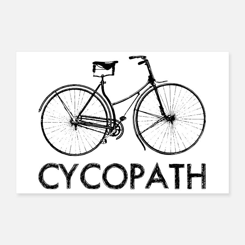 Cycopath drôle de vélo Poster 30 x 20 cm