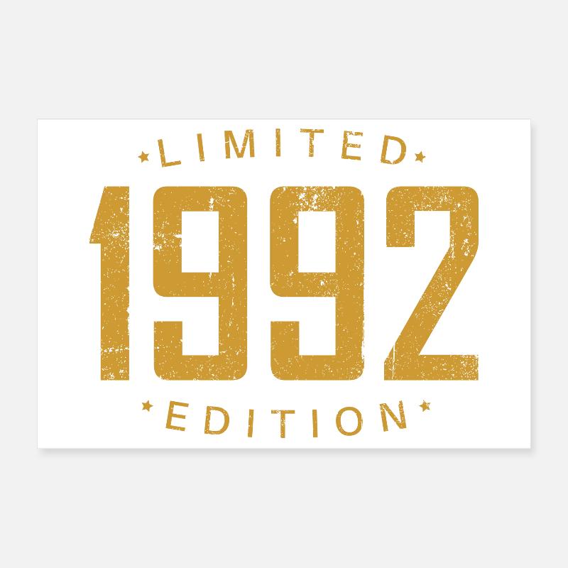 1992 Édition limitée or Poster 30 x 20 cm