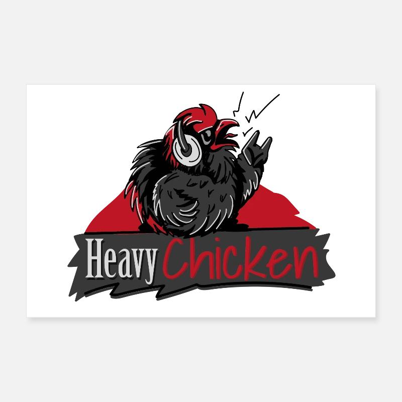 Heavy Chicken Poster 30x20 cm