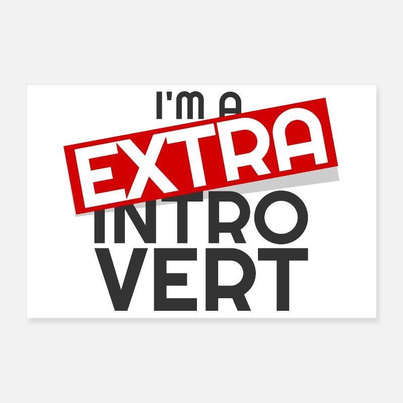Si vous êtes introverti, prenez-le !! Poster 30 x 20 cm