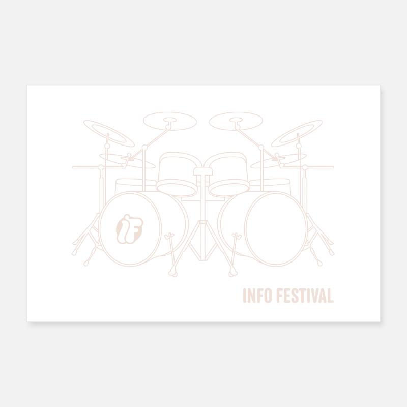 Une batterie en contour Poster 30 x 20 cm
