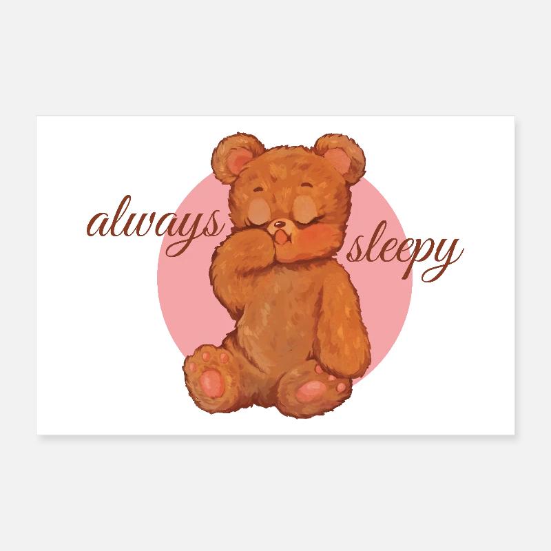 Ours toujours endormis Poster 30 x 20 cm