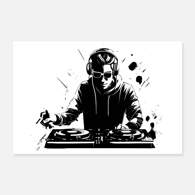 Diskjockey Poster 30x20 cm