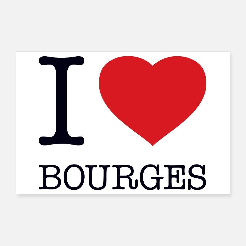 J’ADORE BOURGES Poster 30 x 20 cm