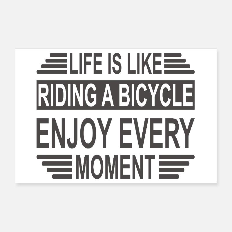 La vie, c’est comme le vélo Poster 30 x 20 cm