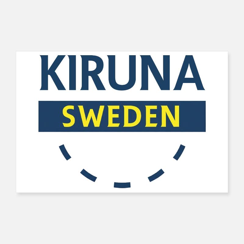 Kiruna Arctic Emblem Poster 12" x 8" (30x20 cm)