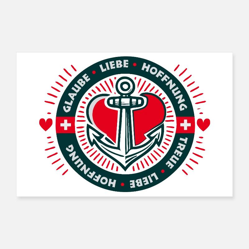 Glaube Liebe Hoffnung Poster 30x20 cm