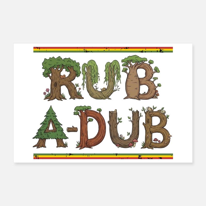 Dub Reggae Forest Poster 30x20 cm