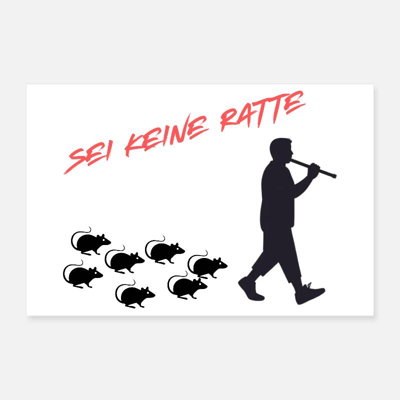 Don't Be a Rat – Courage to Be Honest Poster 12" x 8" (30x20 cm)
