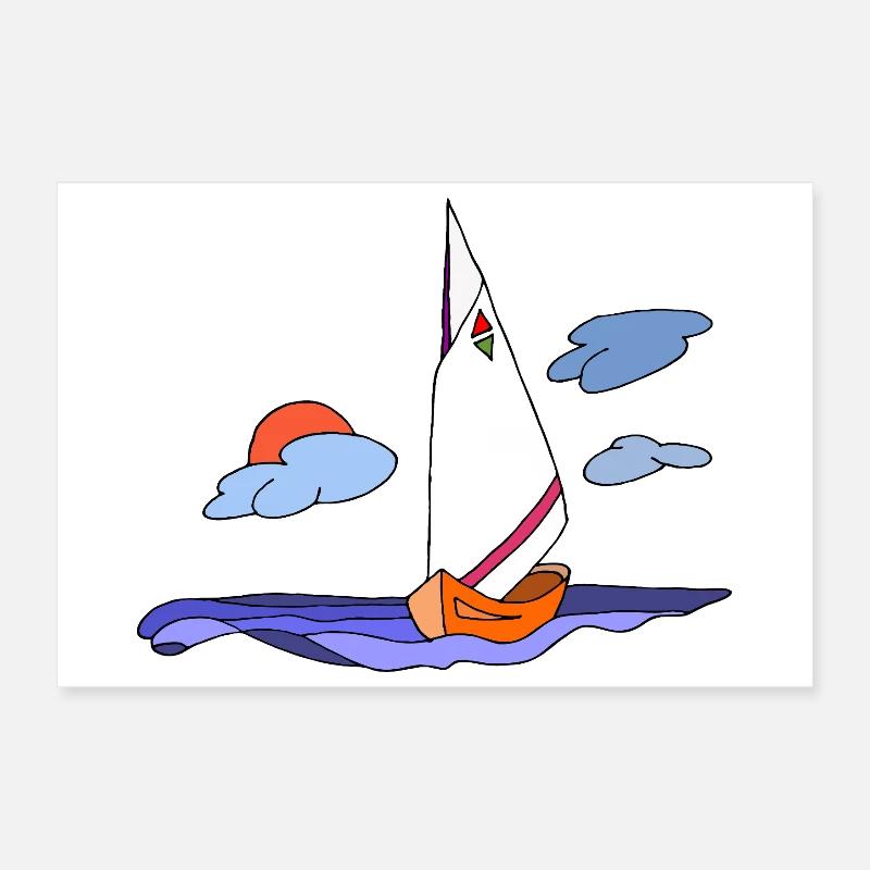Segelboot Poster 30x20 cm