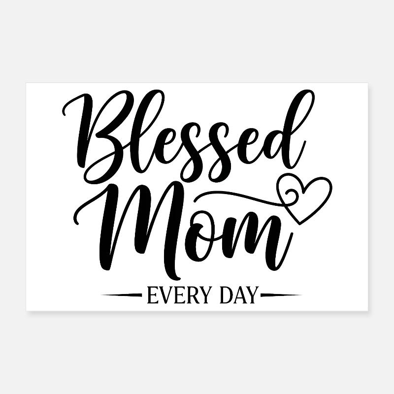 Glückliche Mama Jeden Tag Mama Geschenk Poster 30x20 cm