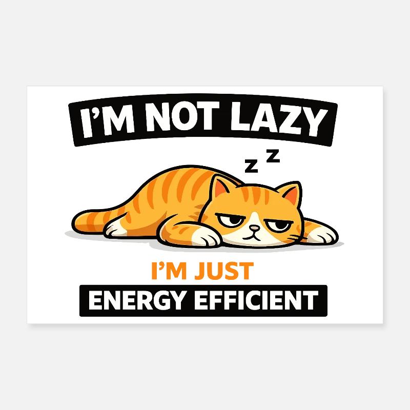 Sieste pour chat économe en énergie Poster 30 x 20 cm