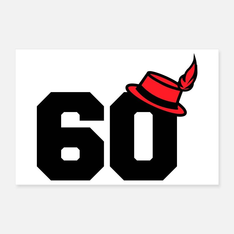 60 Poster 12" x 8" (30x20 cm)