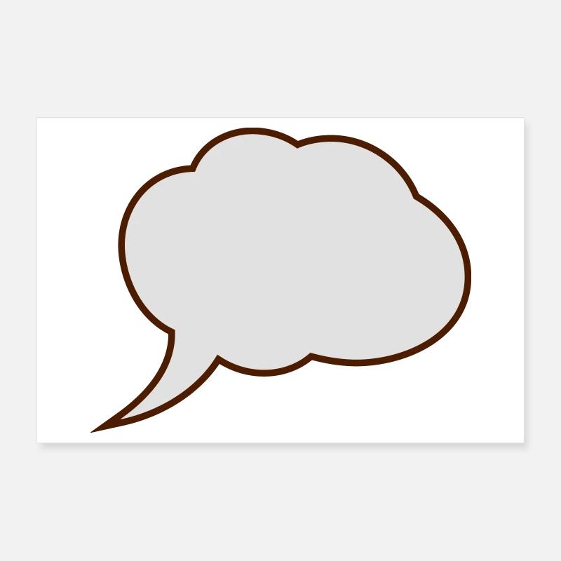 2541614 15461264 speech bubble Poster 12" x 8" (30x20 cm)