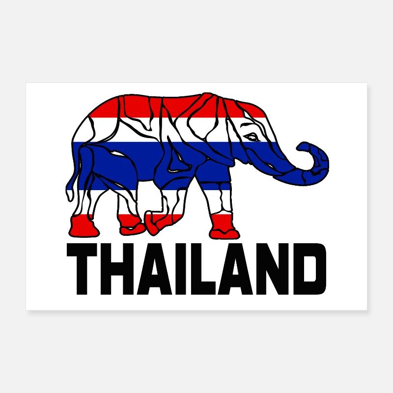 Thailand Elefant / Geschenk / Geschenkidee Poster 30x20 cm