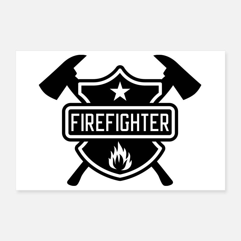 Firefighter Poster 30 x 20 cm