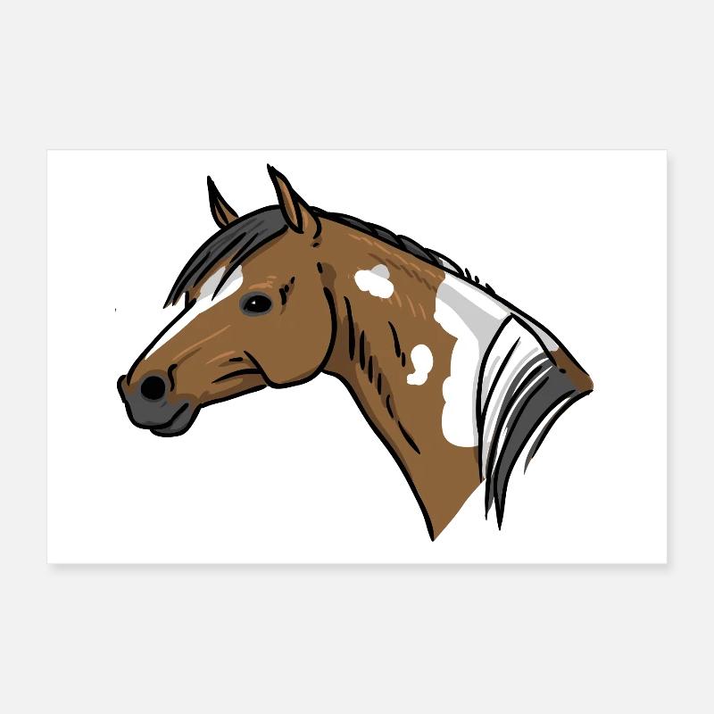 Portrait de cheval Poster 30 x 20 cm