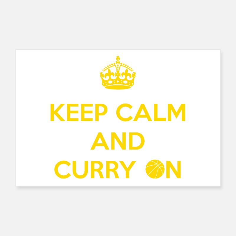 Keep Calm and Curry On Poster 12" x 8" (30x20 cm)
