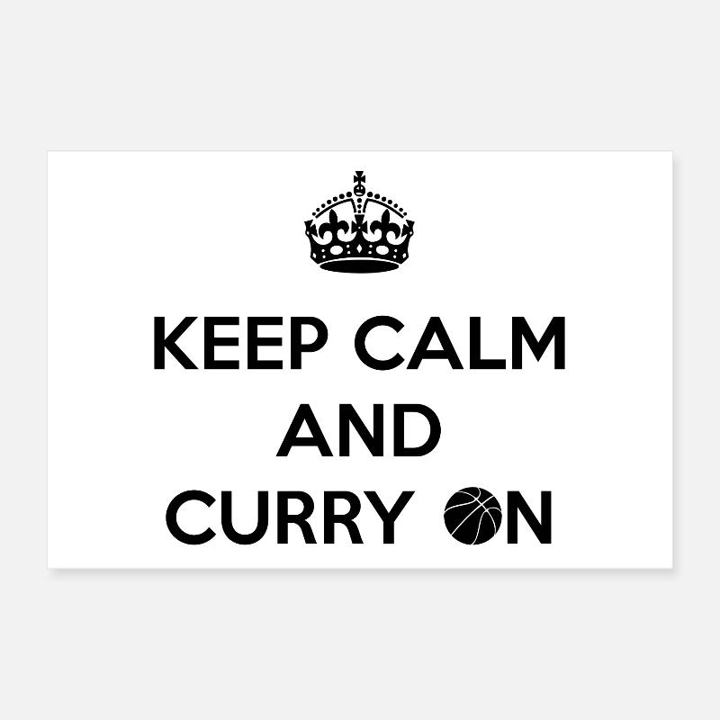 Restez calme et curry Poster 30 x 20 cm