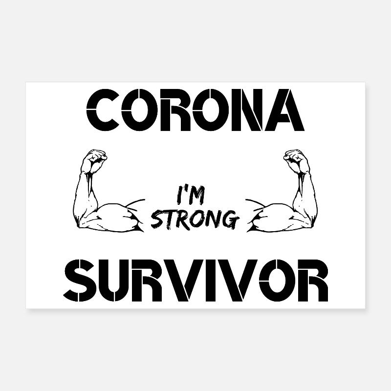 CORONA SURVIVOR Poster 30 x 20 cm