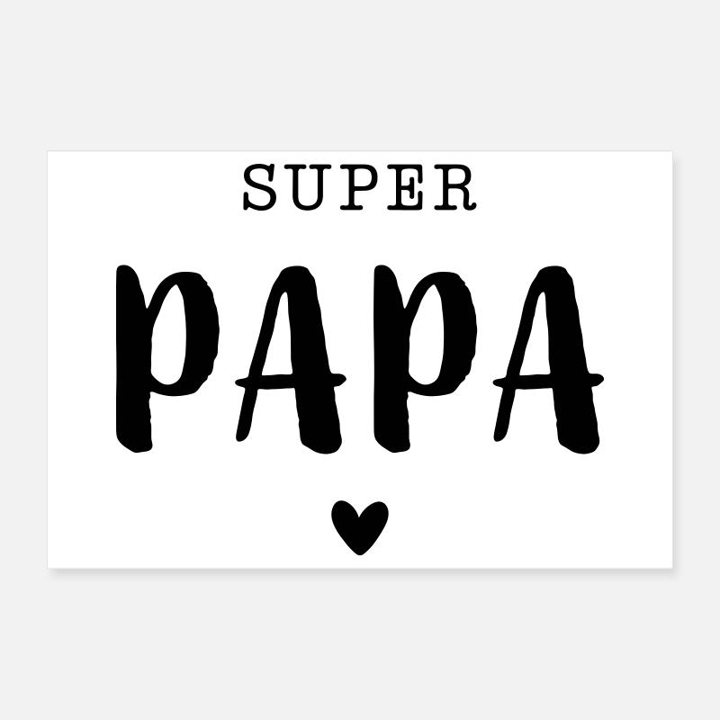 Super Papa mit Herz Poster 30x20 cm