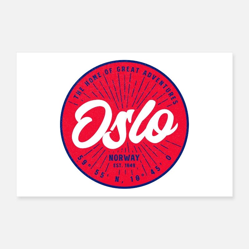 Oslo Norvège Poster 30 x 20 cm