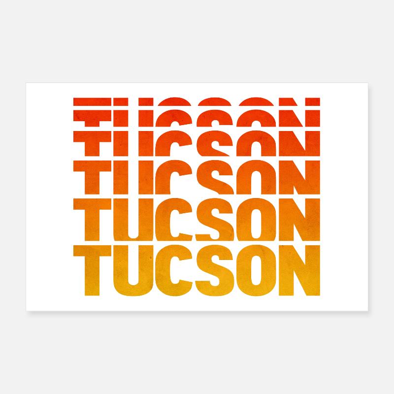 Faute de frappe du bloc de gradient de Tucson Poster 30 x 20 cm