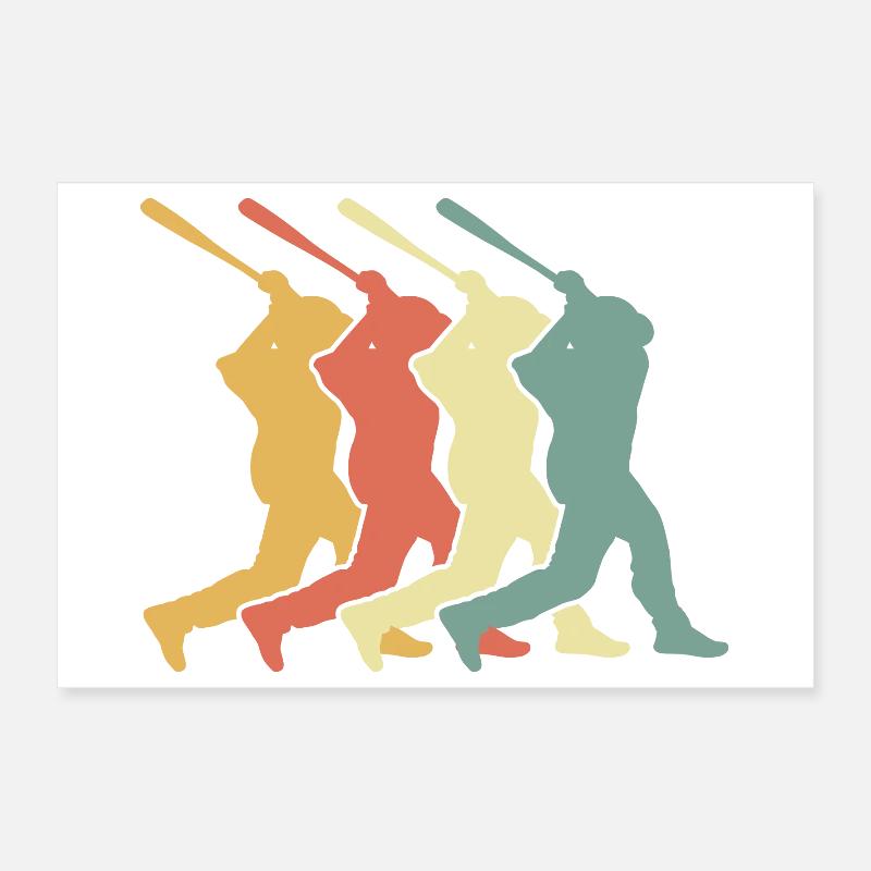 Frappeur de baseball Poster 30 x 20 cm