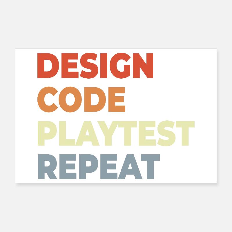 Game Development Workflow Poster 12" x 8" (30x20 cm)