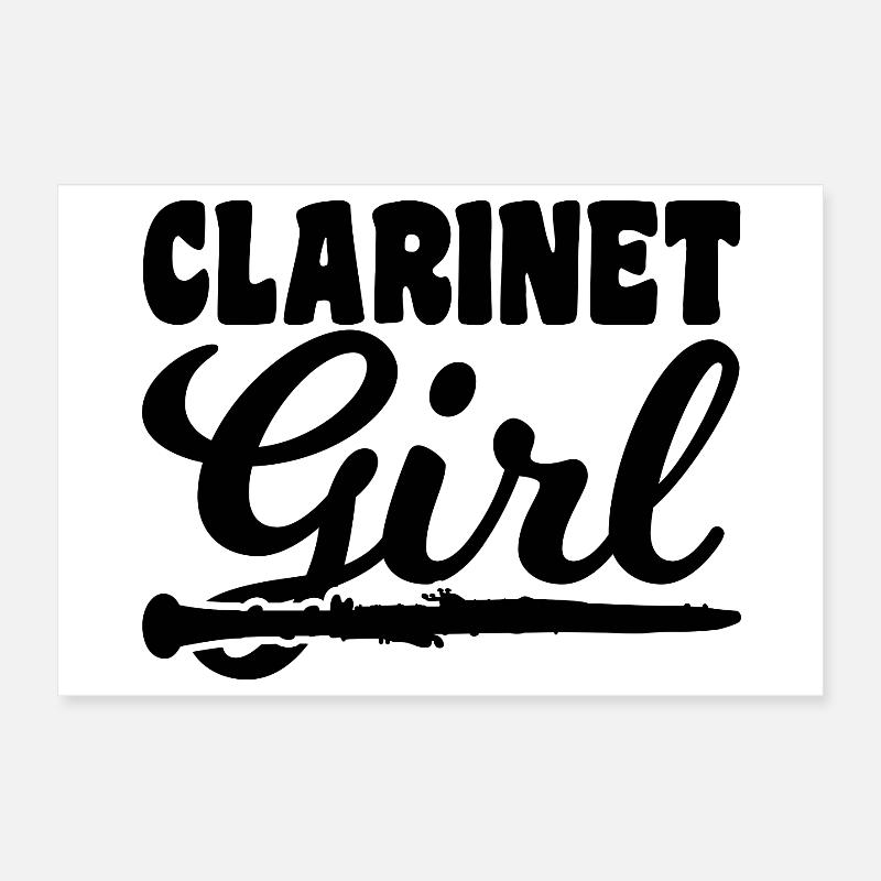 Clarinettes Filles Poster 30 x 20 cm
