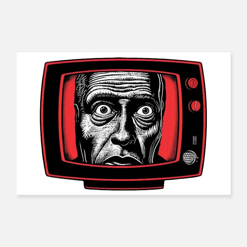 TV 02 - Poster 12" x 8" (30x20 cm) - white
