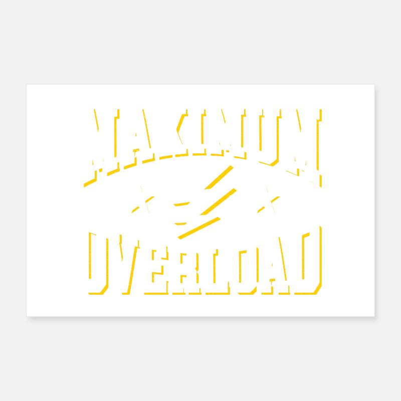 Maximum Overload Bold Retro Print Poster 12" x 8" (30x20 cm)