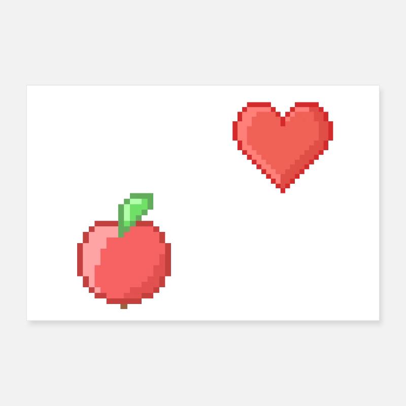 Les nerds adorent Apple Pi Pi Pi Dictons Math Pixel Poster 30 x 20 cm