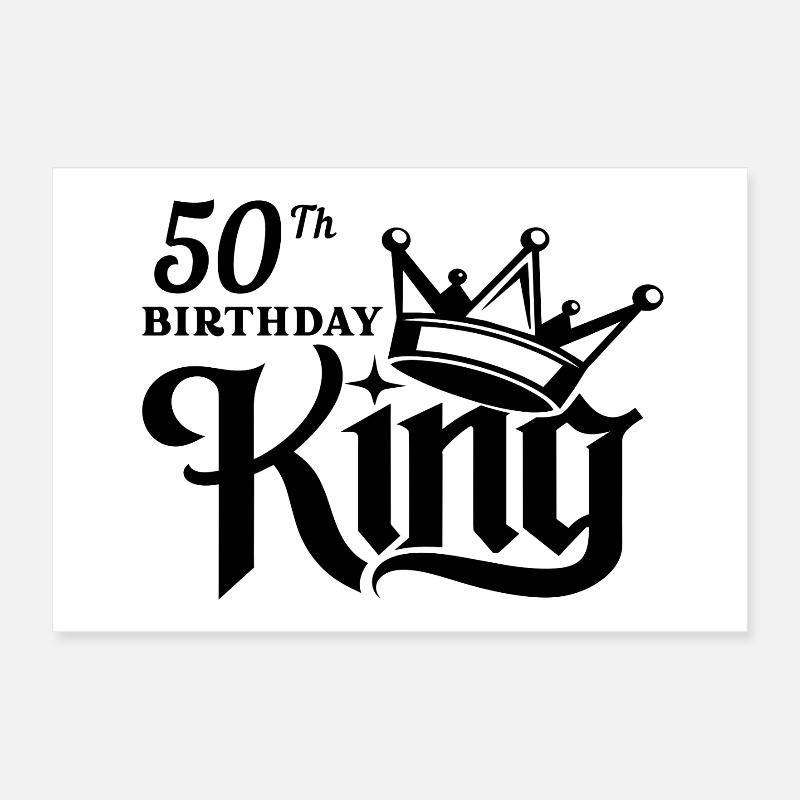 Roi du 50e anniversaire Poster 30 x 20 cm