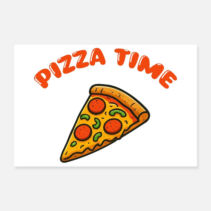 Pizza Comic Poster 12" x 8" (30x20 cm)