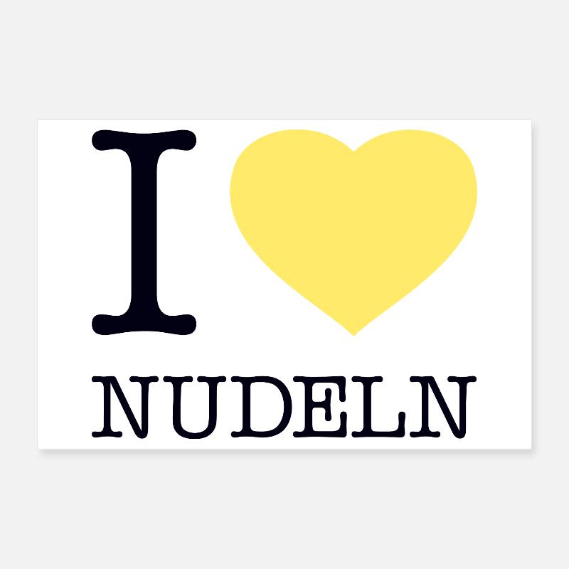 I love Nudeln Poster 30x20 cm