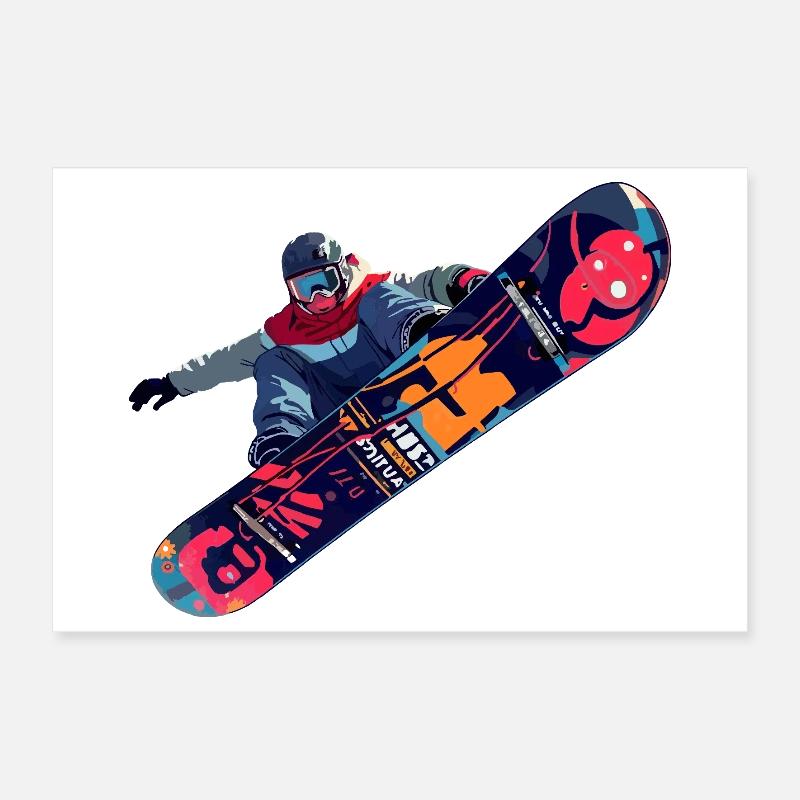 Snowboard Poster 30x20 cm