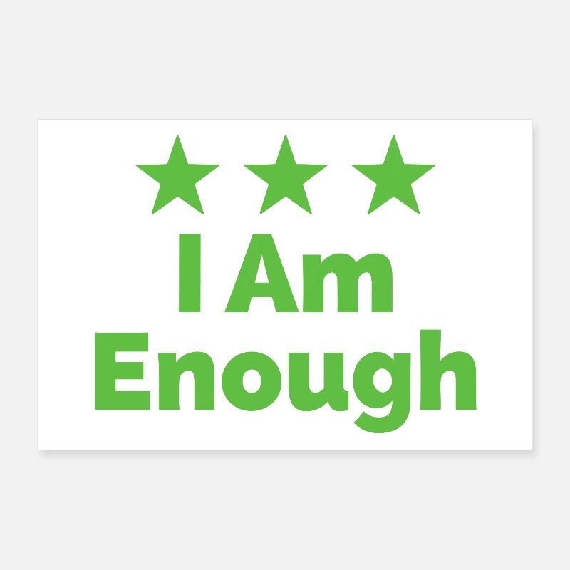 I Am Enough Ich bin genug Statement Poster 30x20 cm