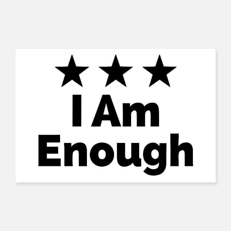 I Am Enough Ich bin genug Statement Poster 30x20 cm