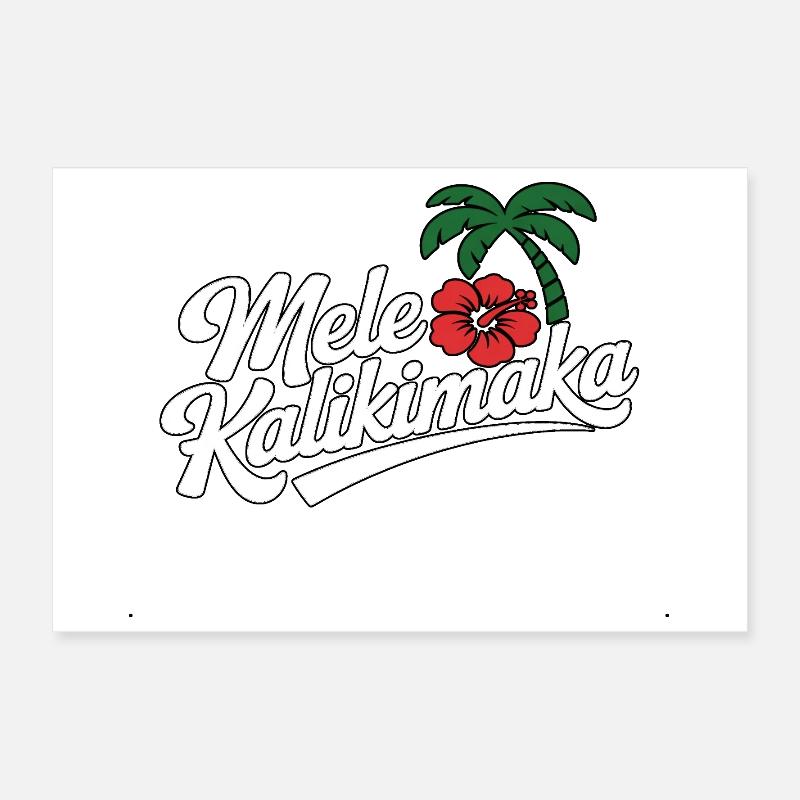 Mele Kalikimaka Hawaii Weihnachten Poster 30x20 cm