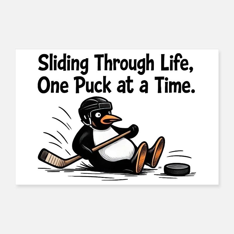 Pinguin Eishockey Freizeitliga Sport Hobby Poster 30 x 20 cm