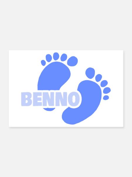Geburt Benno - Poster 30x20 cm - Weiß