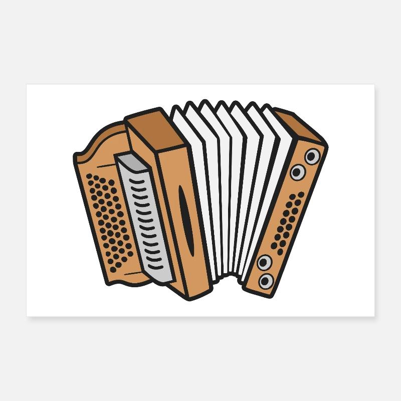Accordéon à pression accordéon styrienne Poster 30 x 20 cm