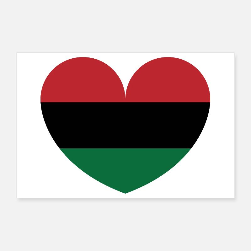 Afrikanisches Herz Poster 30x20 cm